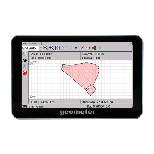 gps, geometer, геометр, прибор для измерения площади полей, обмер полей, замер, помощник агронома, землемера